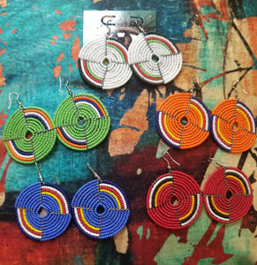 Inner Circle - Maasai Earrings from Kenya (5 colors)