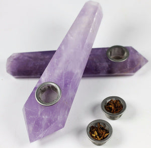 Sacred Crystal Smoking Pipes (14 Stone Options)